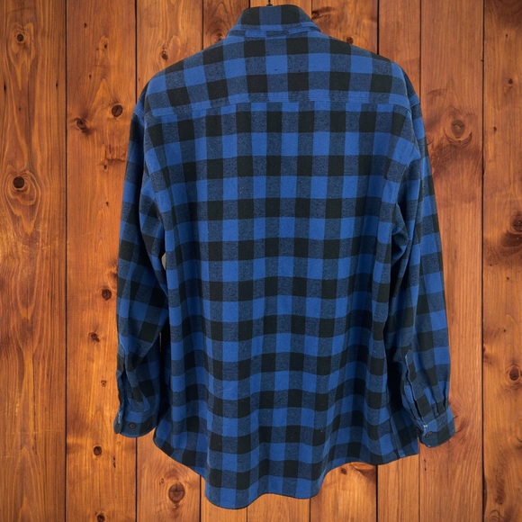 Work n’ Sport Black and Blue Buffalo Chek Cotton Blend Flannel Size XL - Picture 7 of 12